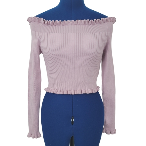 STYLE STATE off shoulder ribbed knit top - Picture 3 of 7